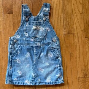 Oshkosh B’gosh Denim Floral Jumper Dress